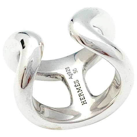 bague hermes en argent